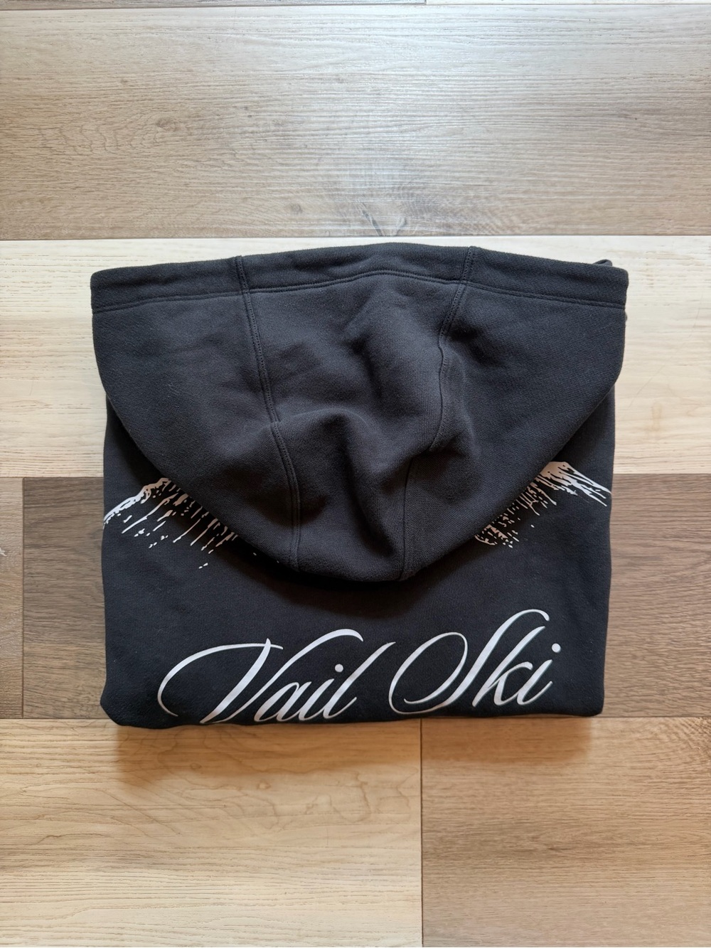 Lululemon Black Graphic Hoodie with White Script w/ Front Pocket & Soft Interior